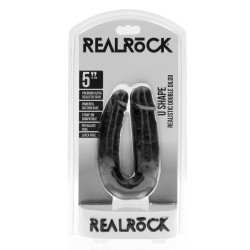 Real Rock Double Gode U Shape 12 x 3cm Noir